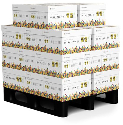 Infowerk Druckerpapier Kopierpapier 125000 Blatt 25 x 5000 A4 80g Premium Hochweiß CIE 160 PEFC zertifiziert
