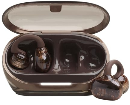 JBL Soundgear Clips True Wireless écouteurs Ouverts sans Fil, SonicArc Design, jusqu'à 32 h d'autonomie Totale, résistance à l'eau et à la poussière IP54, Technologie JBL OpenSound, Ghost Copper