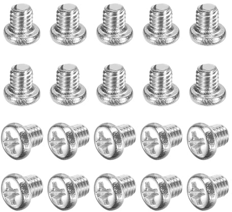 QUARKZMAN 50 Pcs Viti A Testa Piatta Phillips M4x5-0.7mm | Filettatura Completa, Acciaio Al Carbonio
