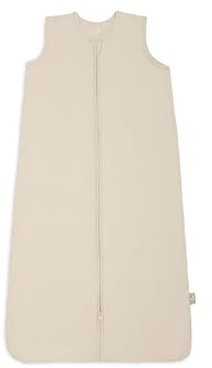 Jollein Jersey Schlafsack Baby – 110cm – Little Waffle – Sand – 95% Baumwolle 5% Elastan – 0.5 TOG – Sommerschlafsack Baby – OEKO-TEX Zertifiziert