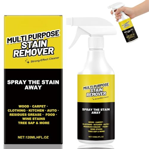 Fast-Acting Stain Remover Spray & Rust Remover for Kitchen, Bathroom, Toilet & Car, All Purpose Cleaning Spray with Effective Foam Power to Remove Dust & Grease, Multi-Surface Cleaner for Daily Use