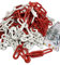 UvV Absperrkette Kunststoff 25 Meter Bund inkl. 2 Karabiner und 2 S-Haken (Verzinkt) in 10mm Stärke x 25 Meter, rot-weiß