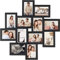 SONGMICS Cadres Pêle-Mêle, 12 Cadres pour Photos 10x15 cm, Galerie Photo Murale, Multi-Cadres, Décoration Murale, Noir d'Encre RPF22BK