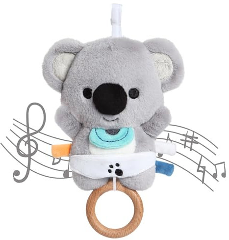 COTTONBEBE Spieluhr Baby Einschlafhilfe, Plüschtier Spielzeug mit weiche Wiegenlied für 0+ Monaten Mädchen Junge, Perfektes Baby Geschenk (Koala)