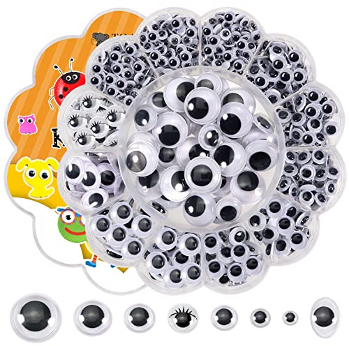 TOAOB 770 st ögon klistermärken självhäftande ögon ögon 6 mm till 20 mm för gör-det-själv Scrapbooking hantverk
