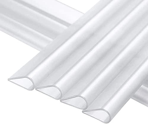 MOLVCE Mounting Clips for Double Rod Mats, Pack of 30 Clips for Privacy Screen Strips PVC Transparent, Clamping Rails for Privacy Screen Strips for Double Rod Mats, Double Rod Mat Fence