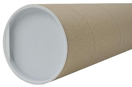 6x itenga Versandrolle 0,50m + Deckel Versandrohr 50x8cm Pappe stabil Versandhülse Poster