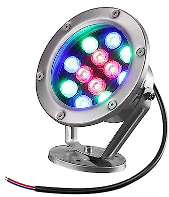 Faretto Subacquei - Luce Da Immersione A LED, Luci Da Laghetto Subacquee A LED 12V, Faretto A Led Impermeabile IP68, Luce Orizzontale A 180° Regolabile, Per Giardino, Fontana ( Color : RGB , Size : 9W