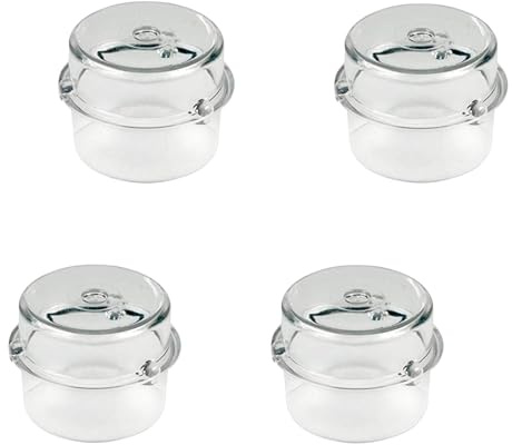 FLAVOR PLUS 4 pezzi di calice trasparente, misurino, bicchiere trasparente compatibile con Bimby TM31, TM21, 3300.