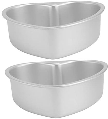 PRETYZOOM 2stücke Herz Kuchenform Aus Aluminiumlegierung Abnehmbarer Boden Backformen Für Mini-kuchen Nicht Klebend Leicht Zu Reinigen Für Anfänger Und Profis Geeignet