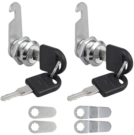 Anhoer 2Pcs Security Mailbox Lock 16mm with Different Keys Barrel Drawer Mail Box Locker Cam Lock Cabinet Drawer Cam Locks for Door Cabinet Cupboard Locker Letter Box Wardrobe