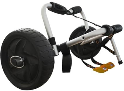 JISADER Carro Plegable para Kayak con Neumáticos Sólidos, Correas de, Remolque para Kayak, Transportador de para Barcos, Flotant