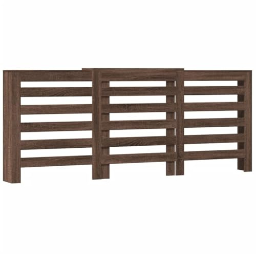 vidaXL Radiator Cover Brown Oak 80.7x8.5x32.9 Engineered Wood