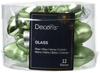 Christbaumschmuck Sterne Glas 4cm x 12 Stück - Glassterne matt & glänzend Christbaumkugeln Weihnachtskugeln Weihnachten - Weihnachtsbaumschmuck Grüntee