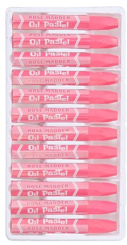 PATIKIL Rose Red Ölpastelle, 12 Stücke Weiche Ölkreiden Lebendige und Cremige Pastellstifte Kunstbedarf für Kunstmalerei Zeichnen Mischen Graffiti für Künstler Anfänger