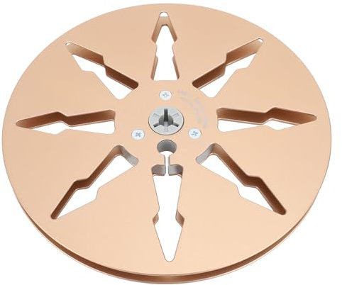 Carrete de Cinta de Sonido Vacío, Carrete de Cinta Vacío de Aleación de Aluminio 1/4 para Transparente (GOLD)