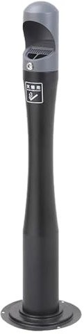 Portacenere da Pavimento in Acciaio Inox - Ceneriera Verticale con Chiave per Interni/Esterni - per Casa, Bar, Ristorante, Hotel, Giardino - Cestino Portacenere in Metallo