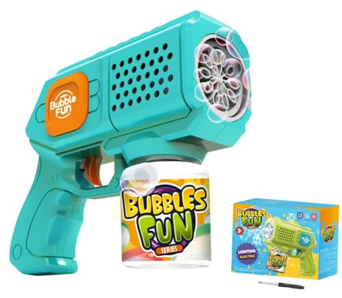 Panamalar Elektronische Seifenblasenpistole, Bubble Gun Kinder mit Seifenblasenlösung, Bubble Machine Toys 5000+ Blasen Outdoor Geschenk für Geburtstag/Party/Hochzeit, Bubble Gun 3-10Jahr