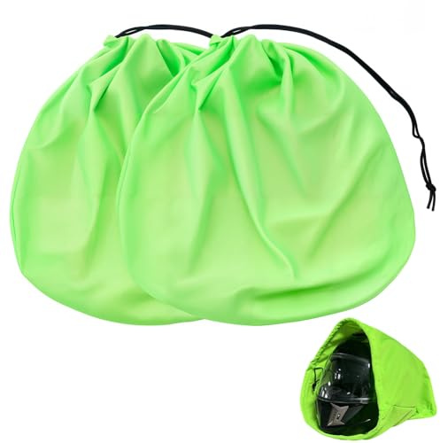 GORGECRAFT Helmtaschen, Polyester, leicht, weich, großes Fassungsvermögen, universal, für Motorradhelme, Kordelzug, Schutz, Aufbewahrung, Organizer, Tasche für Sport, Reiten, Reisezubehör, 2 Stück