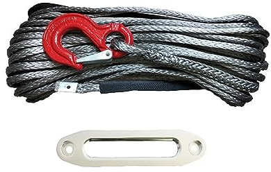 12 mm x 30 m con Gancho y Cuerda de cabrestante sintético de recuperación Todoterreno 4x4 Fairlead de 12000 LB (Naranja, Azul, Negro)(Nero)