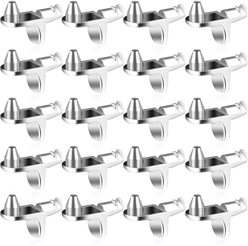 JYSNOW 20 Piezas Soportes para Sujetar Baldas, Soporte Estante, Soportes Balda Armario, Soporte de Baldas en Forma de L, para Estanterías Armarios Muebles de Cocina