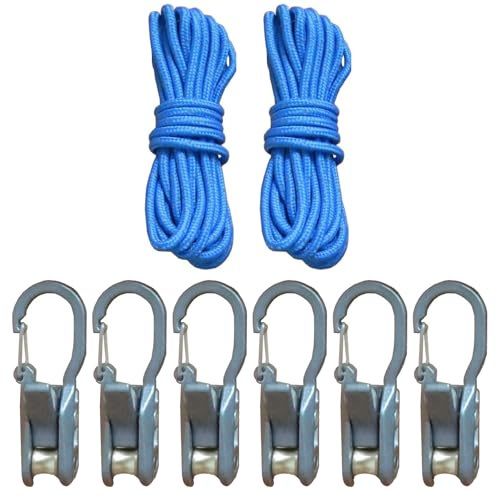 AMZLORD Tensor Rodillo de Cuerda, Liberación Fácil Mediante Culata, Rueda Cuerda para Camping, Multifunción Tensionador de Paracord for Acampar y Navegar (Estilo 1)