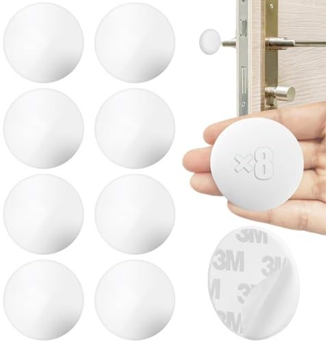Türstopper Wand selbstklebend [8 Stück] Weiße Box - Bummsinchen Weiß Premium Türpuffer Wandstopper zum Schutz von Wänden, Türen & Möbeln für Haushalt & Büro