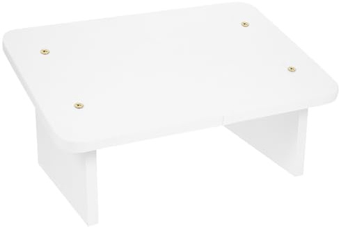CANIGHT Marchepied en Bois Blanc Bureau, Repose-Pieds Ergonomique pour Posture Assise Droite, Soulage la Fatigue, Maison Bureau