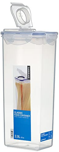 Lock & Lock HPL819F - Recipiente para pasta espaguetis con tapa abatible, 2 L