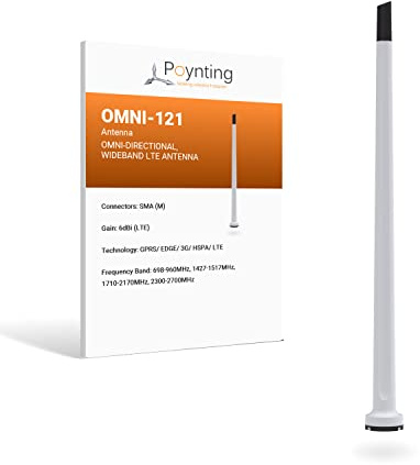POYNTING Antennas LTE/GSM Mast/Wand A-OMNI-0121-01-V3 weiß SMA (M) 5m 6dBi Rundstrahl/Wand SMA-M LTE