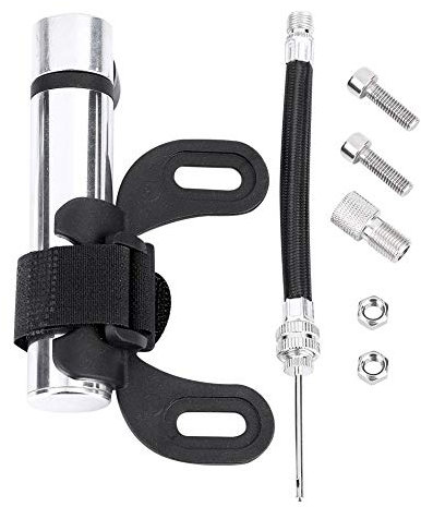 Mini vélo Pompe Portable léger en Alliage d'aluminium de Cyclisme Pompes Inflr Pneu de vélo Pompe à air Pompe Cadre de la Pompe monté pour vélo de Route vélo de Montagne VTT, pour France Bec et Bus