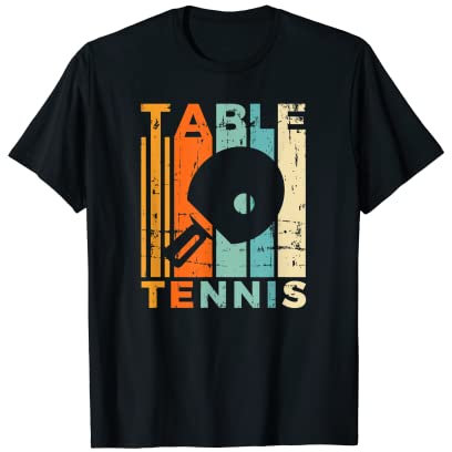 Retro Ping Pong Vintage Spieler Geschenk Tischtennis T-Shirt
