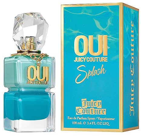 Juicy Couture Oui Splash Eau de Parfum, Damenparfüm mit Noten von Ananas, Jasmin Absolute & Zedernholz – Zitrusfrüchte & Blumen, EDP Spray, 100.5 ml