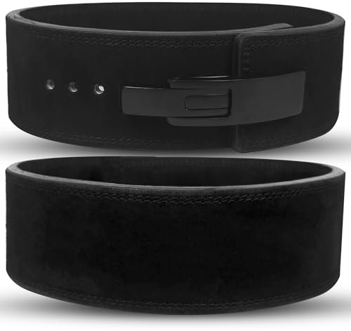 RAD Gewichthebergürtel für Damen und Herren, Größe 63 bis 107 cm, Dicke 10 mm und Breite 10,2 cm Hebel, Powerlifting-Gürtel für Frauen, Kreuzheben, Workout-Gürtel, Leder, Gewichtheber, Fitnessstudio,