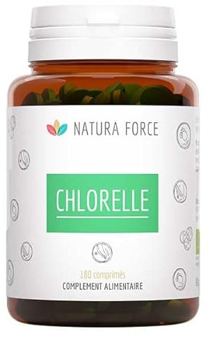 Chlorella Biologique - 100% Naturel - Vitalité - Soutien des Fonctions Cognitives & de l'Immunité - Riche en Fer et en Vitamines - 180 Comprimés