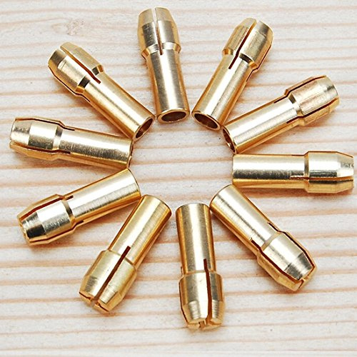 Juego de 10 brocas eléctricas pequeñas, portabrocas de latón de 0,5 a 3,2 mm para portabrocas de latón, apto para herramientas rotatorias Taladro eléctrico para recoger portabrocas