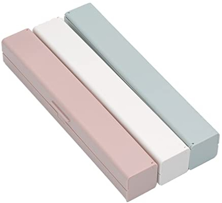 Cling Film Dispenser Plastic Wrap Dispenser Food Wrap Cling Film Storage Organizer for Kitchen Aluminum Foil Wax Paper 3 Pieces (Color: Pink Blue White) Cling Film Dispenser, Plastic Wrap.