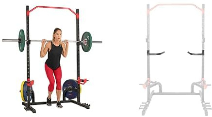 Sunny Health & Fitness Power Zone Squat Stand Rack Power Cage - SF-XF9931 + Power Rack and Cage Add-on Attachment Accessory