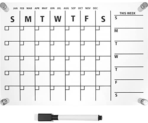 Operitacx Trockenlöschtafel Aus Acryl Abwischbare Schreibtafel Für Kühlschrank Klare Notiztafel Mit Ständer Magnetisch Durchsichtig Für Zuhause Und Büro
