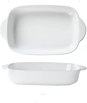 Fuente de Horno Plato for hornear de cerámica de doble oreja, plato for hornear en el hogar, plato for lasaña de Color sólido, plato for hornear Rectangular, plato for hornear arroz con doble oreja Va