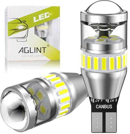 AGLINT W16W T15 LED Bulbs Auto Reverse Light Bulb CANBUS 25SMD 912 921 906 904 12V 24V for Car Backup Parking Tail Lights 6500K White 2Pcs