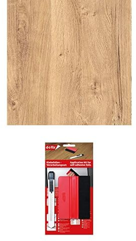 d-c-fix Vinilo Adhesivo Muebles Roble Ribbeck Oak Efecto Madera Autoadhesivo & espátula Vinilo Kit para Pegar vinilos Adhesivos Muebles, Cristales