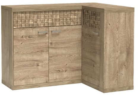 Lomadox Schlafzimmer Schlafzimmerkommode Wohnzimmerkommode Wohnzimmer Kommode Anrichte Eckkommode in Eiche