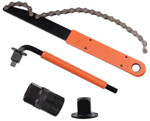Fouet de chaîne pour vélo – Outil de démontage de Cassette de vélo en d'aluminium | Outil de Retrait de pignon de vélo | Clé à pédale de vélo | Outil de Retrait adapté pour Cassette à 6, 7, 8