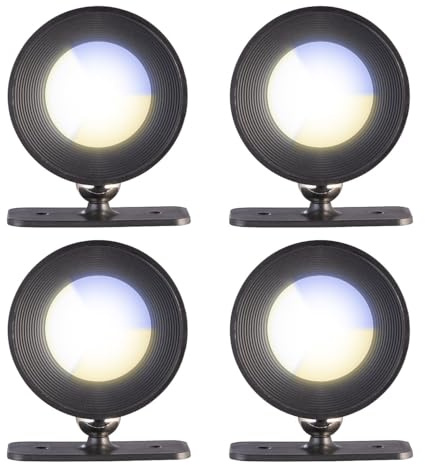 Lunartec Flur Lampe Wand LED: 4er-Set CCT-LED-Wandlampen, Magnetfuß, dimmbar, Touch-Tasten, schwarz (Leseleuchten, Wandleuchte innen mit Schalter, Akkus)