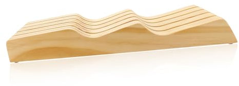 PRETYZOOM 1pezzi Ceppo Portacoltelli da Cassetto in Legno per Riporre i Coltelli Adatto alla Maggior Parte dei Standard Mantiene Piano di Lavoro Ordinato