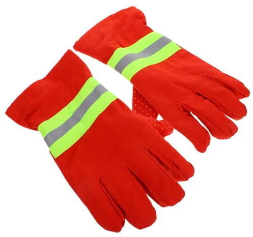 OKUMEYR Feuerwehrhandschuhe Schutz Handschuhe Isolierte Atmungsaktive Rettungshandschuhe Mit Rutschfester Beschichtung Wasserabweisend Hitzebeständig Universell Für Feuerwehr Und Rettungseinsatz