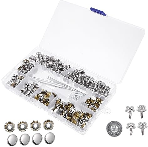 HOMSFOU Turnbuckle Canvas Fastener Kit Setting Tool for Boat Cover Fastener Kit Includes and Screw Four-Way Buckle Heavy Duty for Tarpaulin