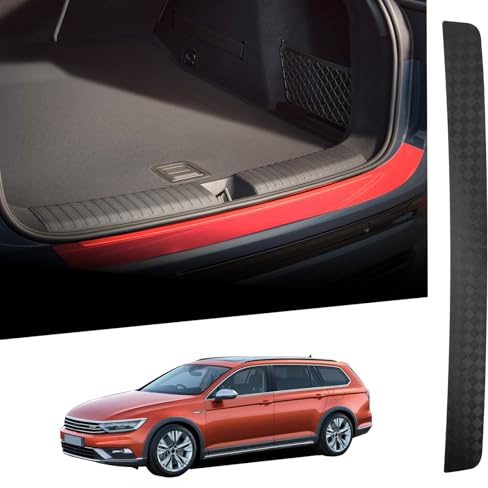 ASZSK Protección para Parachoques, Protector Parachoques Coche, Material de TPU, Protector de Pantalla antiarañazos, Estructura de Carbono(VW Passat Variant B8 3G 2019-2024)