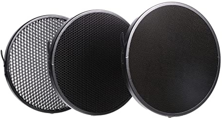 SEWACC Grille en Nid d'abeille pour Flash Studio Photo en Alliage D'aluminium Noir Point Focal Lumineux et Ressort de Fixation Rapide